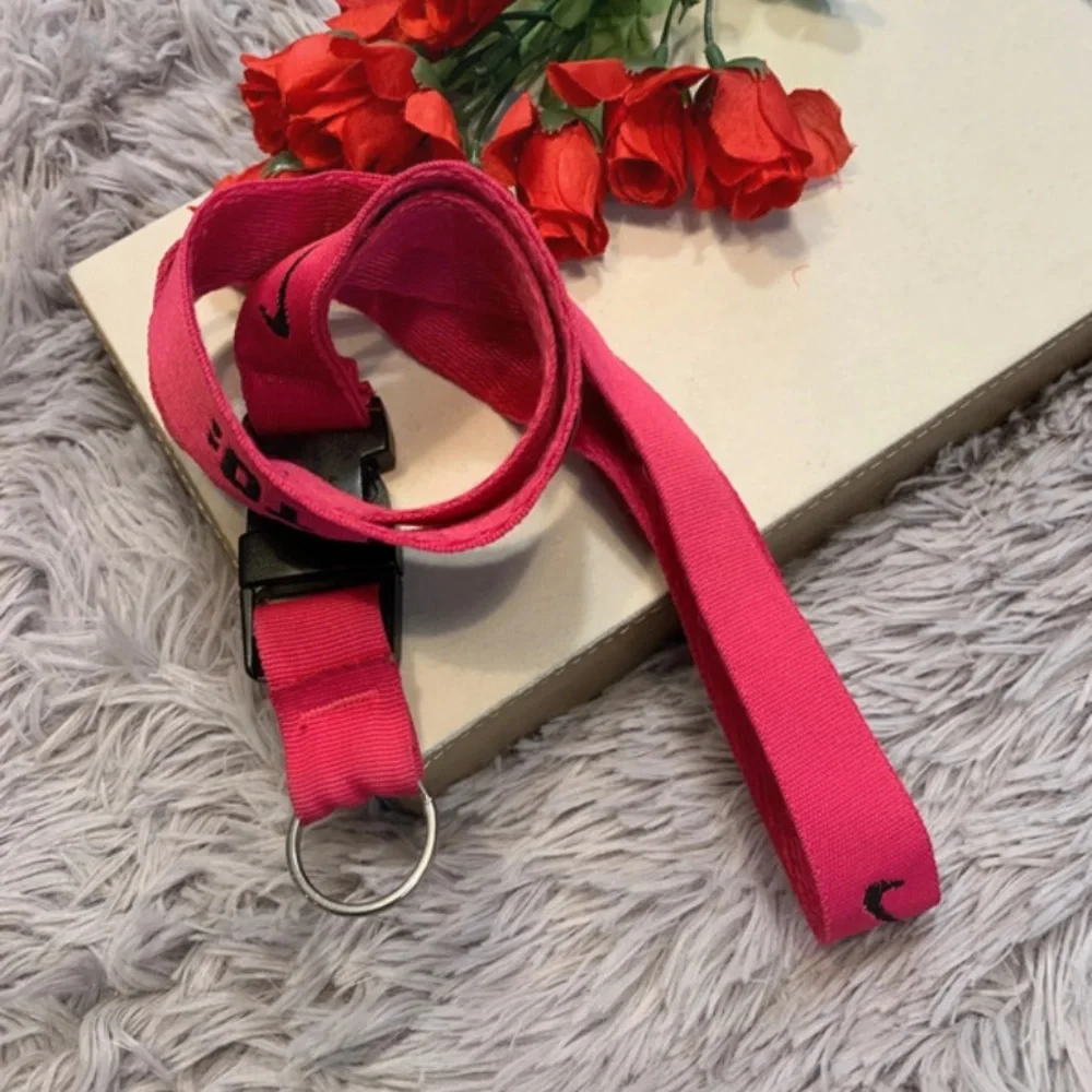 🌹Nike • Pink 'Dedicated To' Adjustable Lanyard